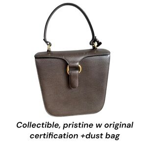 Delvaux “Createur", Rare/Collectible Top-handle Bag with Original Cert+ Dustbag